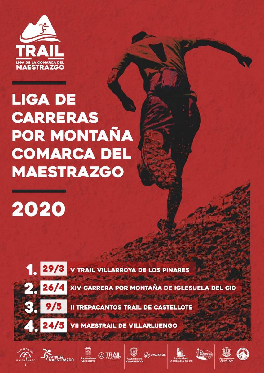 Cartel de la Liga de carreras por montaña Comarca del Maestrazgo 2020